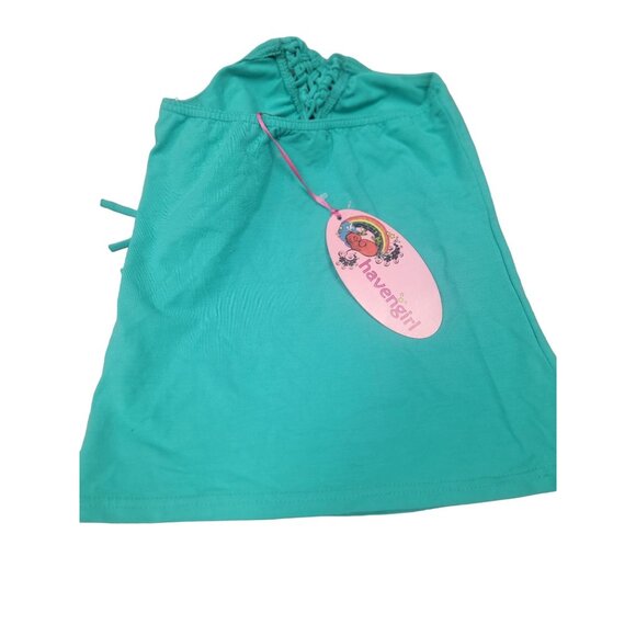 Havengirl Girls Turquoise Halter Dress 6X New With Tags Cotton Blend - Picture 2 of 3